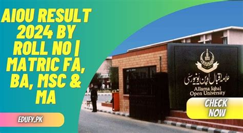 AIOU Result 2024 By Roll No .